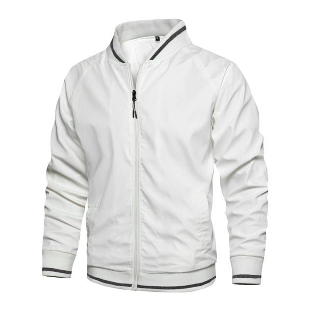 Mens Fashion Windbreaker Bomber Jacket