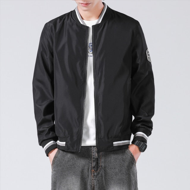 Mens Fashion Windbreaker Bomber Jacket