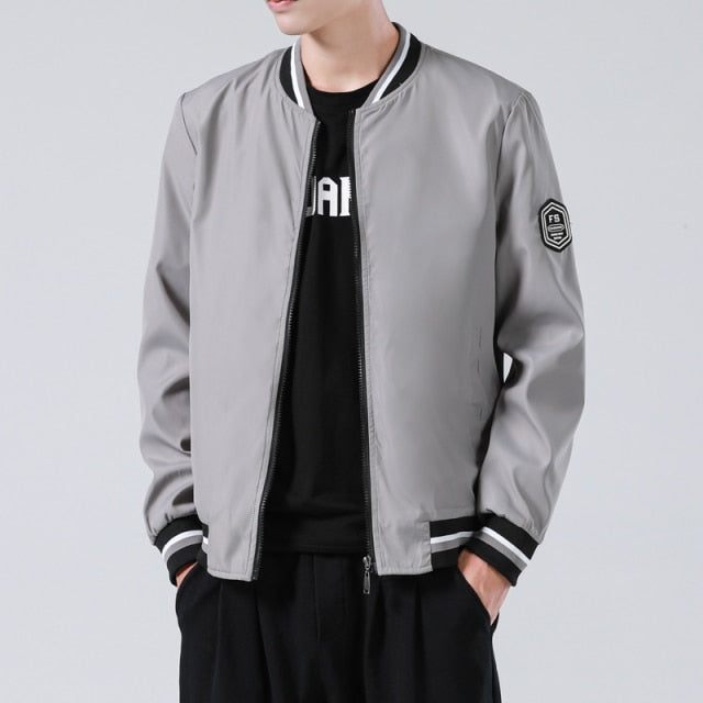 Mens Fashion Windbreaker Bomber Jacket