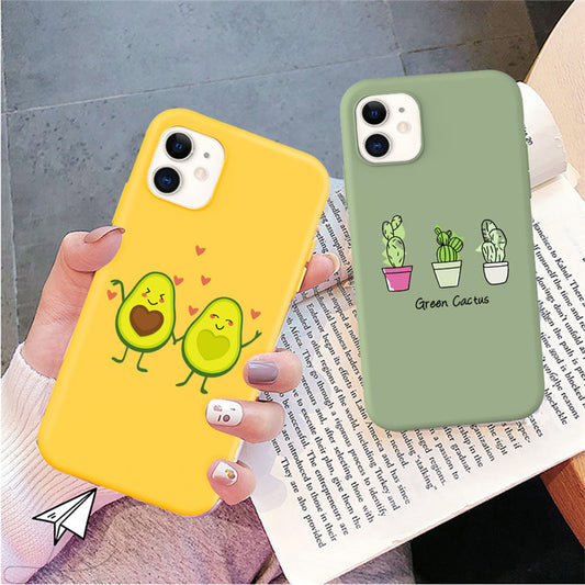 Soft Silicone Animal Avocado Deer Phone Case For iPhone 11 12 13 Mini Pro Max