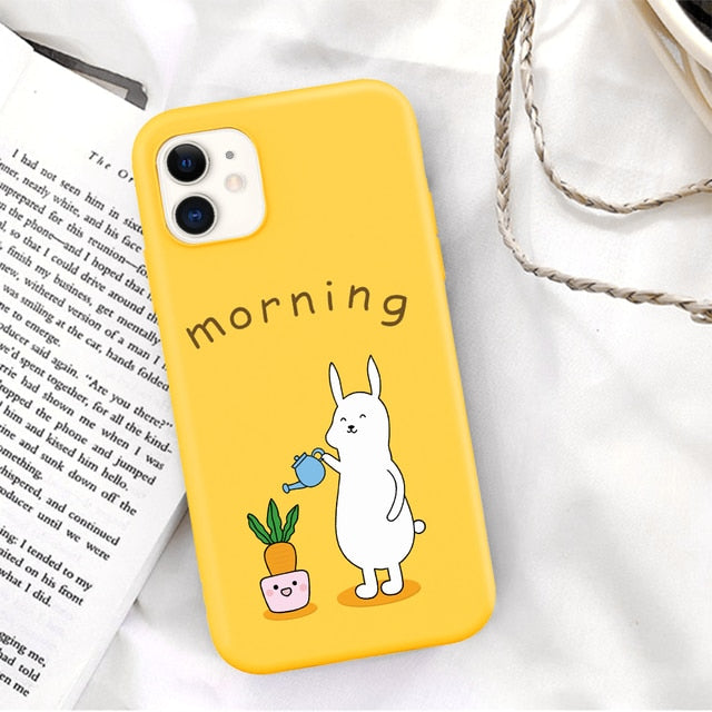 Soft Silicone Animal Avocado Deer Phone Case For iPhone 11 12 13 Mini Pro Max