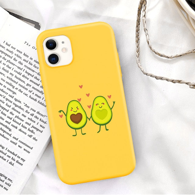 Soft Silicone Animal Avocado Deer Phone Case For iPhone 11 12 13 Mini Pro Max