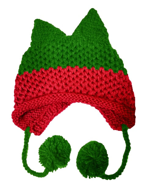 Cute Fox Ears Beanie Winter Warm 100% Handmade Knit Hat