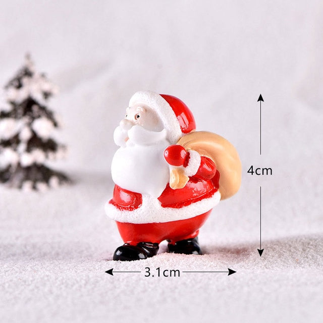 Christmas Elk Santa Claus Ornaments Merry Christmas Decoration For Home Figurines Garden Miniatures 2022 New Year Xmas Decor