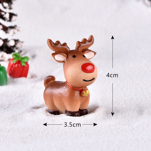 Christmas Elk Santa Claus Ornaments Merry Christmas Decoration For Home Figurines Garden Miniatures 2022 New Year Xmas Decor