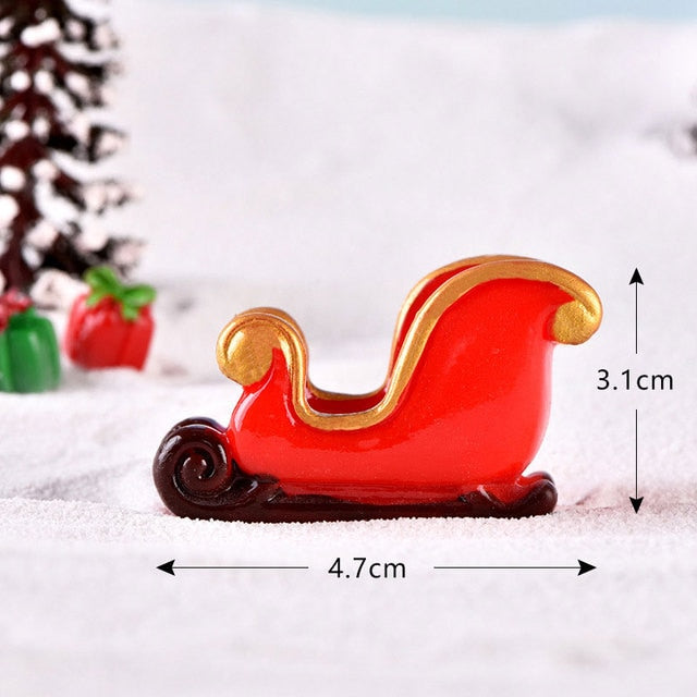 Christmas Elk Santa Claus Ornaments Merry Christmas Decoration For Home Figurines Garden Miniatures 2022 New Year Xmas Decor