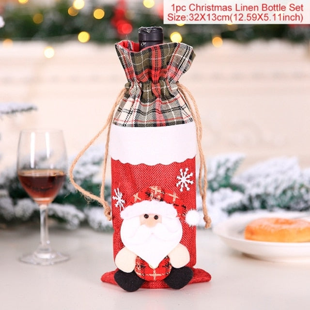 Christmas Wine Bottle Cover Decoration