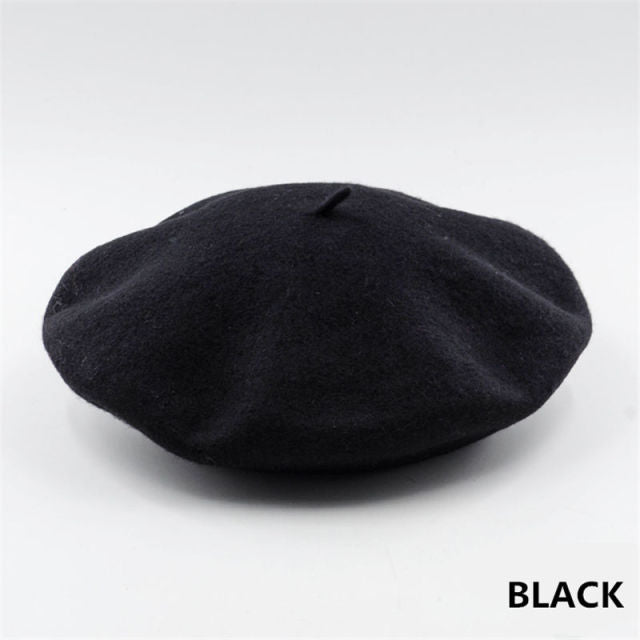 Women Beret Warm Wool Winter Beanie