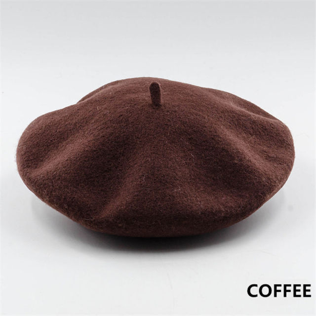 Women Beret Warm Wool Winter Beanie