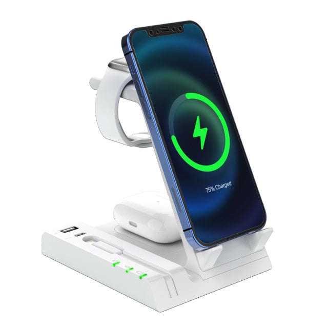 Wireless Charger 6 in 1 Of 15W Fast Charge Station