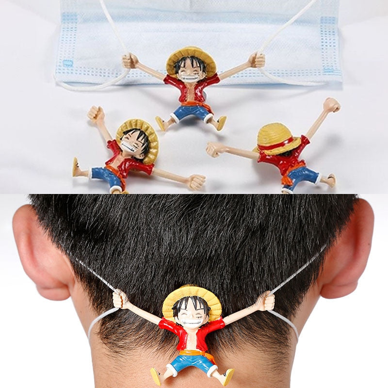 Luffy Face Mask Ear Protection Firgurine.